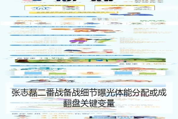 张志磊二番战备战细节曝光体能分配或成翻盘关键变量